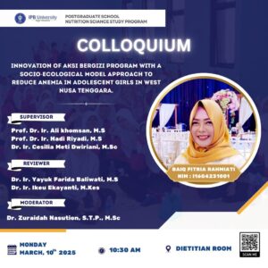 Kolokium Doktoral Baiq Fitria Rahmiati (I1604231001)