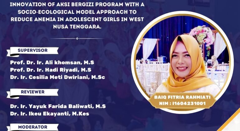 Kolokium Doktoral Baiq Fitria Rahmiati (I1604231001)
