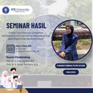 Seminar Hasil Magister Fakhiratunnisa Putri Oceani (I1504231032)