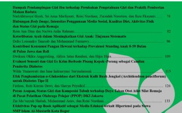 Isu Jurnal Ilmu Gizi dan Dietetik edisi Juni 2025 dari Peran Ayah hingga Jus Buah Naga untuk Atlet